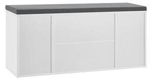 Juskys Banca pantofi 104x30x48 cm - alba