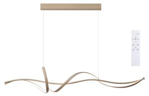 Brilagi - Lustra LED dimabilă pe cablu SIGNATURE LED/55W/230V 120x23 cm bej + telecomandă