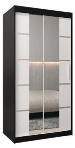 Dulap de haine 120 cm Verika 4 120 (negru + alb). 1064267