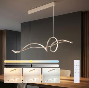 Brilagi - Lustra LED dimabilă pe cablu SIGNATURE LED/55W/230V 120x23 cm bej + telecomandă