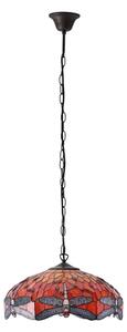 Endon 64081 - Candelabru pe lanț Tiffany DRAGONFLY 3xE27/60W/230V, diam. 41 cm
