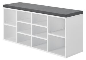 Juskys Banca pantofi 104x30x48 cm - alba