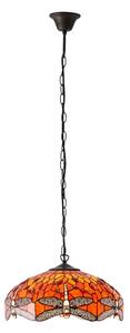 Endon 64081 - Candelabru pe lanț Tiffany DRAGONFLY 3xE27/60W/230V, diam. 41 cm