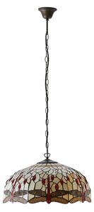 Endon 64079 - Candelabru pe lanț Tiffany DRAGONFLY 3xE27/60W/230V pr. 50 cm