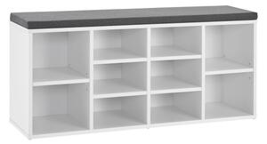 Juskys Banca pantofi 104x30x48 cm - alba