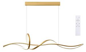 Brilagi - Lustră LED reglabilă pe cablu SIGNATURE LED/55W/230V 120x23 cm aurie + telecomandă