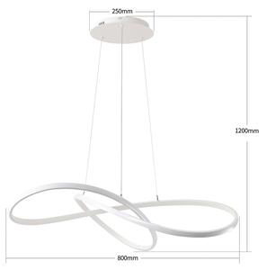 Brilagi - LED dimabil lustră pe cablu INFINITY LED/80W/230V 80x80 cm albă + telecomandă