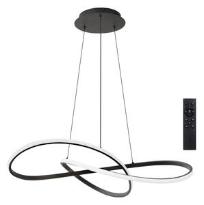Brilagi - Lustra LED reglabilă pe cablu INFINITY LED/80W/230V 80x80 cm neagră + telecomandă