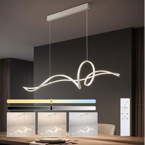 Brilagi - Lustra LED cu dimmer pe cablu SIGNATURE LED/55W/230V 120x23 cm albă + telecomandă