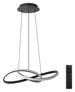 Brilagi - Lustra LED reglabilă suspendată pe cablu INFINITY LED/55W/230V 50x50 cm neagră + telecomandă