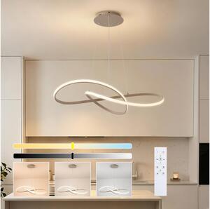 Brilagi - Lustră LED dimabilă pe cablu INFINITY LED/80W/230V 80x80 cm bej + telecomandă