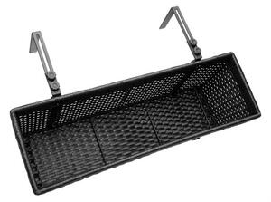 Deuba Ghiveci Polyrattan negru 2 buc