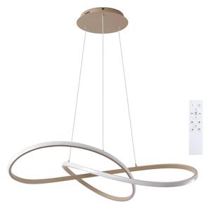 Brilagi - Lustră LED dimabilă pe cablu INFINITY LED/80W/230V 80x80 cm bej + telecomandă