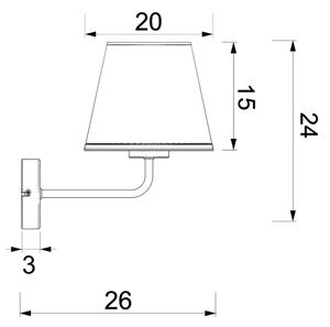 Aplica de perete ARDEN 1xE27/15W/230V bej