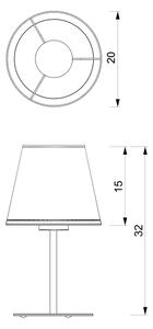 Lampă de birou ARDEN 1xE27/15W/230V bej