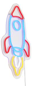 Lampă de perete neon multicoloră cu LED inclus - Rocket
