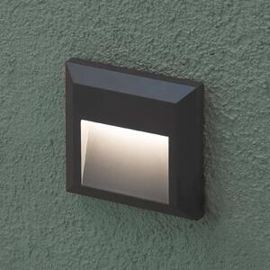 FARO BARCELONA Grant - aplică LED de exterior, angulară, Negru, Plastic, Modern, Soclu de perete jos