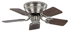 CasaFan Ventilator Classic Flat III crom periat 75 cm, Lemn, Camera de zi / sufragerie, Lemn, Vintage