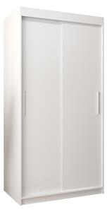 Dulap de haine 100 cm Toki (alb mat + alb mat). 1064789