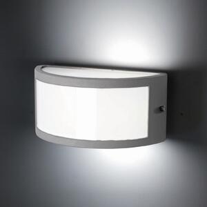 FARO BARCELONA Aplică de exterior Negus, gri, aluminiu, plastic, E27, reglabil, Gri, Metal, Modern