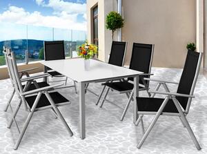Deuba Set de grădină Bern 1+6 din aluminiu - argintiu