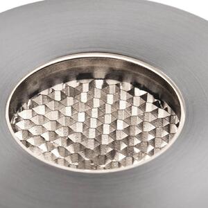 FARO BARCELONA Spot LED încastrabil, bază, culoare nichel, Ø 8 cm, aluminiu/oțel inoxidabil, Gri, Aluminiu, Încastrate în sol