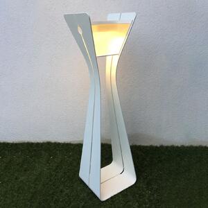 Lampă solară LED Osmoz din aluminiu, 110 cm, alb