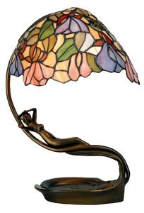 Clayre&Eef Lampă de masă Eve în stil Tiffany, Multicolor, Camera de zi / sufragerie, Sticlă, Tiffany, Masă alt tip de masă