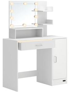 Deuba Masuta de toaleta Jocelyn cu iluminare LED 90x38x137 cm - alba