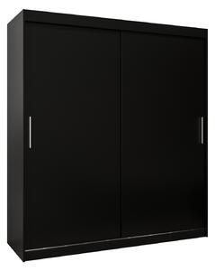 Dulap de haine 180 cm Toki (negru mat + negru mat). 1064836
