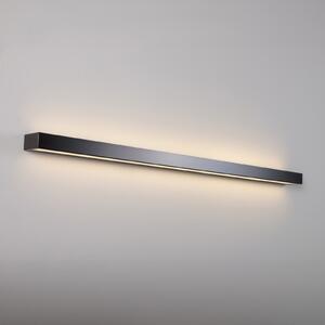 MCJ Aplică Mera LED, lățime 120cm, negru, 3000K, Negru, Hol, Metal, Modern