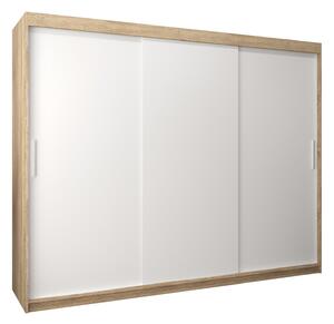 Dulap de haine 250 cm Toki (stejar sonoma + alb mat). 1064870