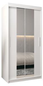 Dulap de haine 100 cm Toki 1 (alb mat + alb mat). 1064873