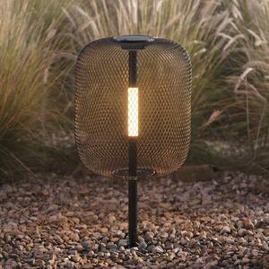 Lucande Lampa solară cu țeapă de pământ LED-uri Faylen, negru, IP65, reglabil, Negru, Metal, Design