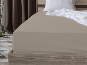 Cearşaf de pat din jerseu bej 160 x 200 cm