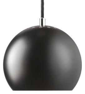 FRANDSEN Lampă suspendată Bilă, negru mat, Ø 18 cm, reglabil, Negru, Camera de zi / sufragerie, Metal, Design