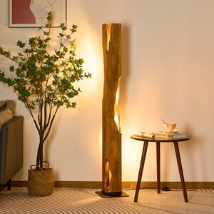 Lampă de podea Venus, maro, înălțime 141 cm, lemn, 4 lumini