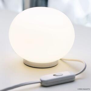 FLOS Mini Glo-Ball T - lampă de masă sferică, Alb, Camera de zi / sufragerie, Sticlă, Design, glob