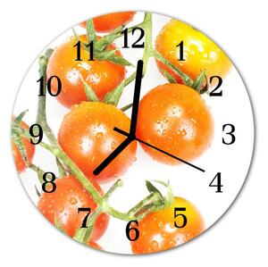 Ceas de perete din sticla rotund Tomate tomate