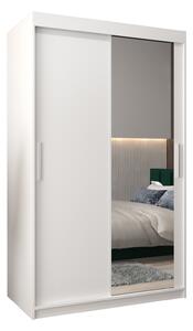 Dulap de haine 120 cm Toki 2 (alb mat + alb mat). 1064971