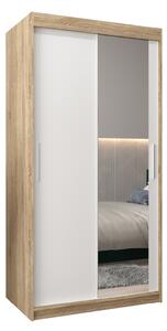 Dulap de haine 100 cm Toki 2 (stejar sonoma + alb mat). 1064968