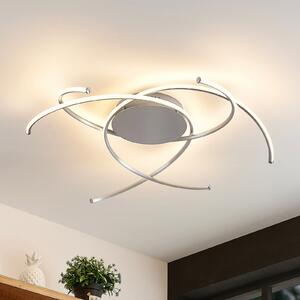 Lindby plafonieră LED Yareli, gri, metal, Ø 70cm