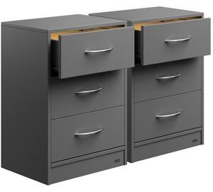 Deuba Set 2 noptiere Eloise 54x39x28 cm - LED antracit