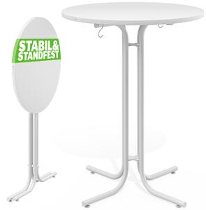 Deuba Masa de bar pliabila Ø70 cm - alba