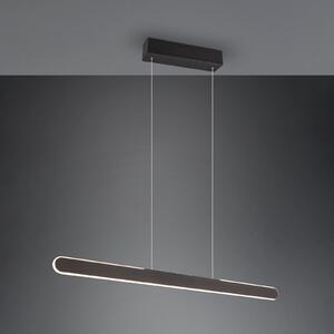 Trio Lighting Lampă suspendată cu LED Helios, negru, înălțime reglabilă și dimabilă CCT, reglabil, Negru, Camera de zi / sufragerie, Metal, Modern