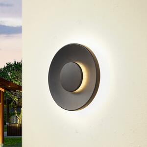 Lucande Aplică de exterior cu LED Kayana, negru, aluminiu, 24 cm, Negru, Aluminiu, Modern