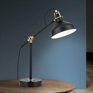 ORION Lampă de masă Schiller, negru, metal, 59 cm, reglabilă, Negru, Camera de zi / sufragerie, Metal, Modern