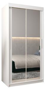 Dulap de haine 100 cm Toki 3 (alb mat + alb mat). 1065041