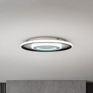 Näve Plafonieră Livana LED, alb/negru, Ø 50 cm, CCT, reglabilă, reglabil, Negru, Camera de zi / sufragerie, Metal, Modern