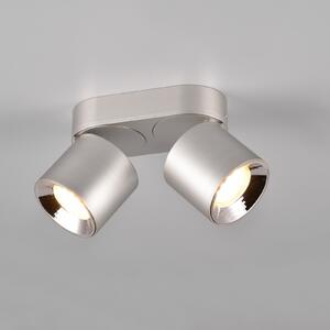 Trio Lighting Guayana plafonieră GU10 2 becuri nichel, Gri, Camera de zi / sufragerie, Metal, Modern, Plafon cu flacără multiplă